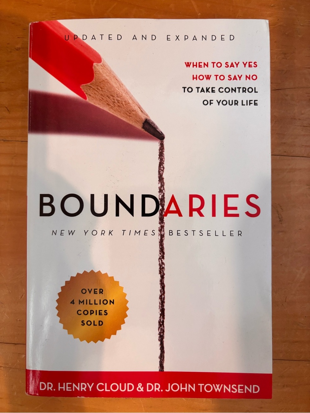 Boundaries Paperback Book - White and Red